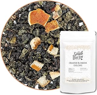 Simple Loose Leaf - Orange Blossom Oolong Tea - Premium Loose Leaf Oolong Tea - High Caffeine - Classic and Mild (4 Ounce)