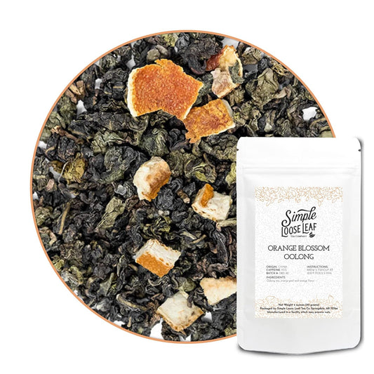 Simple Loose Leaf - Orange Blossom Oolong Tea - Premium Loose Leaf Oolong Tea - High Caffeine - Classic and Mild (4 Ounce)