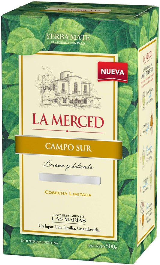 Yerbee (2 PACK) La Merced Yerba Mate Campo Sur 1.1 Lb. 500 Gr. each.