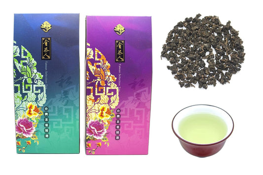 Premium Dong Ding Oolong Loose Tea Leaves Set – 2 x 150G 鹿谷極品凍頂 Taiwan Oolong, Hand-picked Organic Loose Leaves