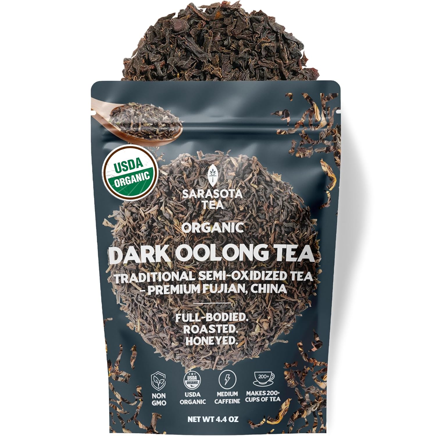 Oolong Tea Loose Leaf 4.4 oz – Premium Chinese Oolong Tea Leaves – Smooth Floral Toasted Flavor – Bulk Loose Leaf – Naturally Caffeinated