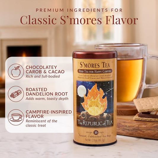 The Republic of Tea S’mores Herbal Tea, Low-Caffeine, 36 Ct