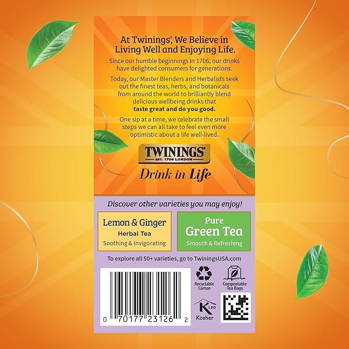 Twinings Wild Berries Herbal Tea Individually Wrapped Bags, 20 Count (Pack of 2), Full-Flavoured, Naturally Caffeine-Free, Enjoy Hot or Iced