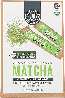 Jade Leaf Matcha, Matcha Japanese Ceremonial Grade Organic, 7 Count, 7 Gram