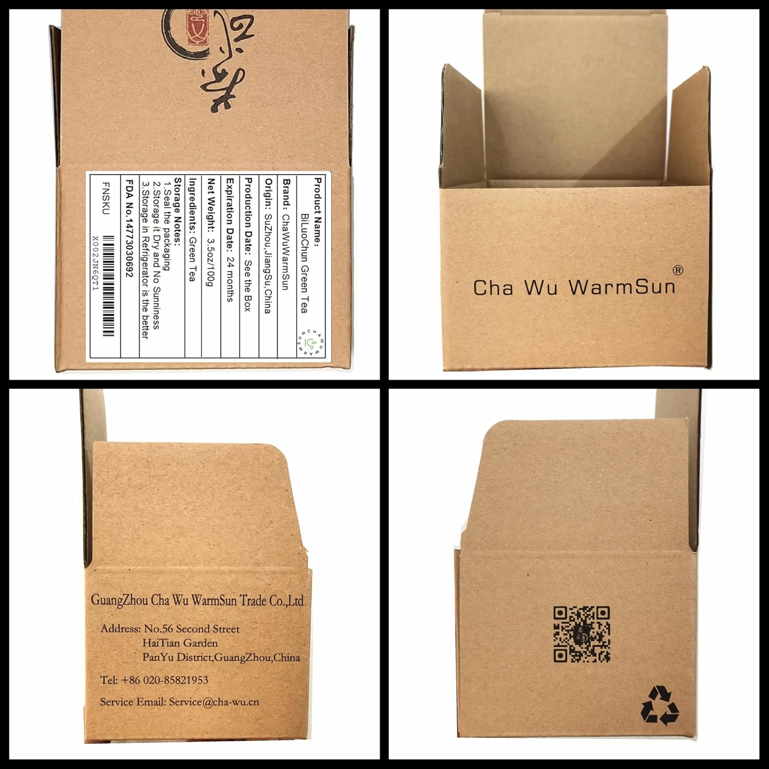 ChaWuWarmSun-[B] BiLuoChun Green Tea,3.5oz(100g),Loose Leaf Tea,DongTing Mountain,Chinese Famous Green Tea