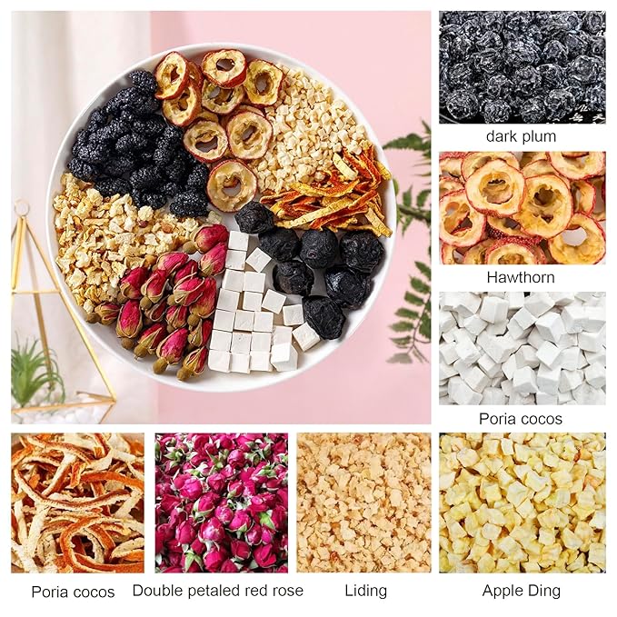 AISDWH Hawthorn Tea - 20 Herbal Tea Bags, Digestive Support, 8 Natural Ingredients incl. Hawthorn & Hibiscus for Heart Health, Caffeine-Free Daily Tea for Men & Women