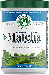 Green Foods Organic Ceremonial Grade Matcha Green Tea 11oz - First Harvest, Farm-Direct