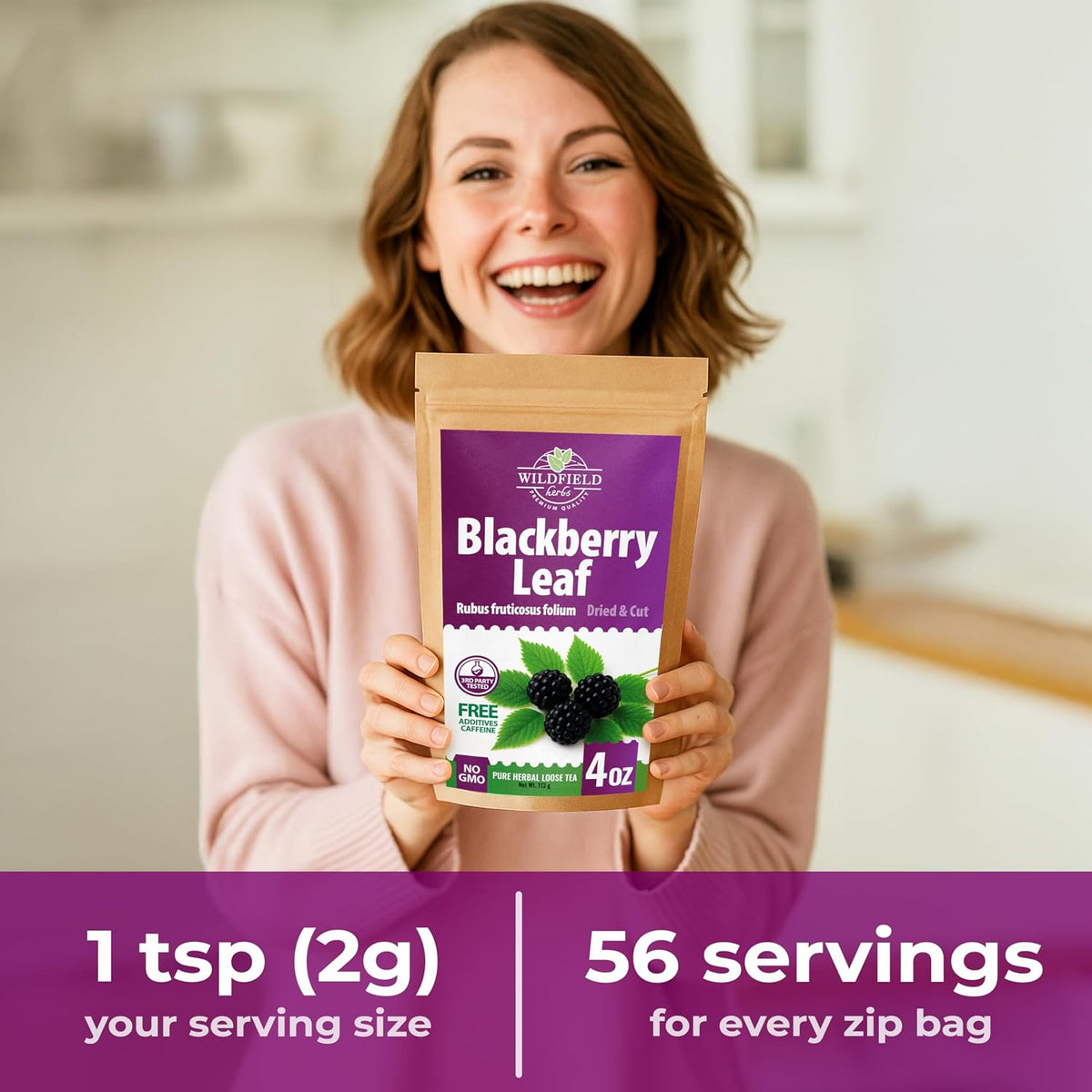 4 oz. Blackberry Leaf Herbal Tea (Rubus fruticosus) – 113g Dried Blackberry Leaf Tea Hojas de Zarzamora