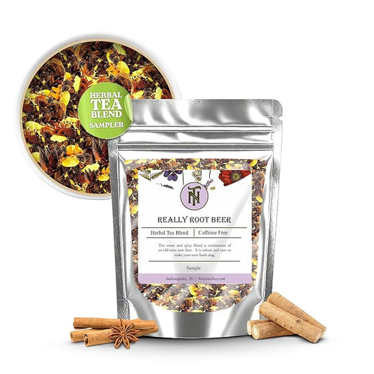Nelson's Tea Really Root Beer - Caffeine Free Sarsaparilla Root Herbal Loose Leaf Tea; Blend of Flavors like Sarsaparilla, Sassafras Burdock