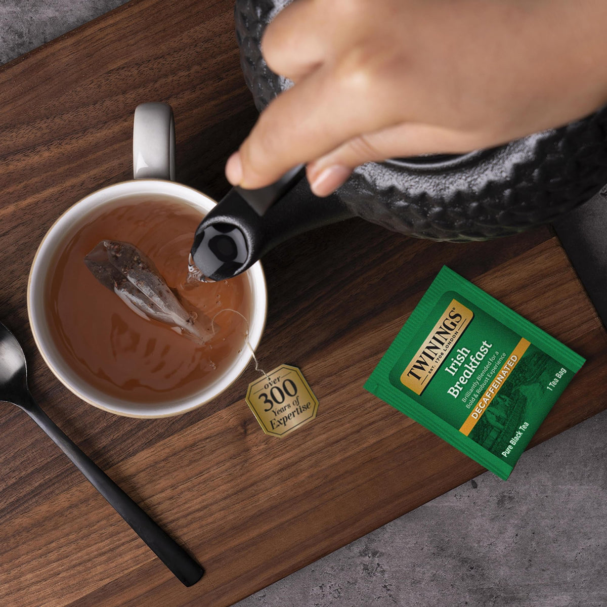 Twinings Irish Breakfast Decaf Black Tea 2-Pack, 20 Count Ea