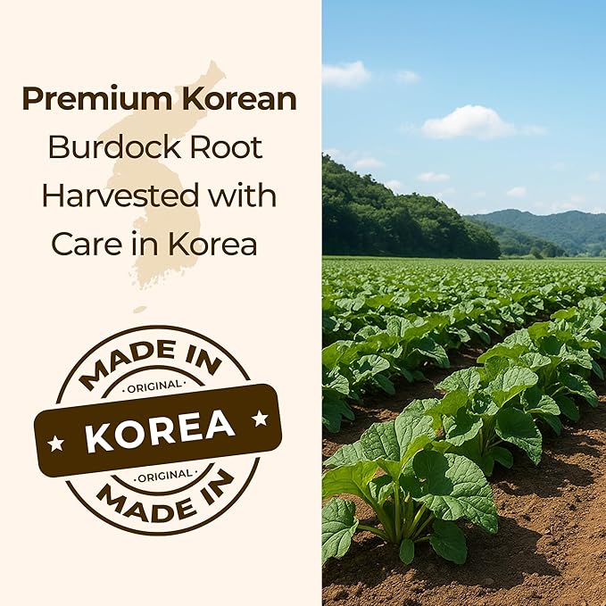 Terrapick Roasted Korean Burdock Root Tea 120g (4.23oz) – Natural Herbal Tea, Caffeine-Free, Antioxidants & Minerals – Supports Digestion