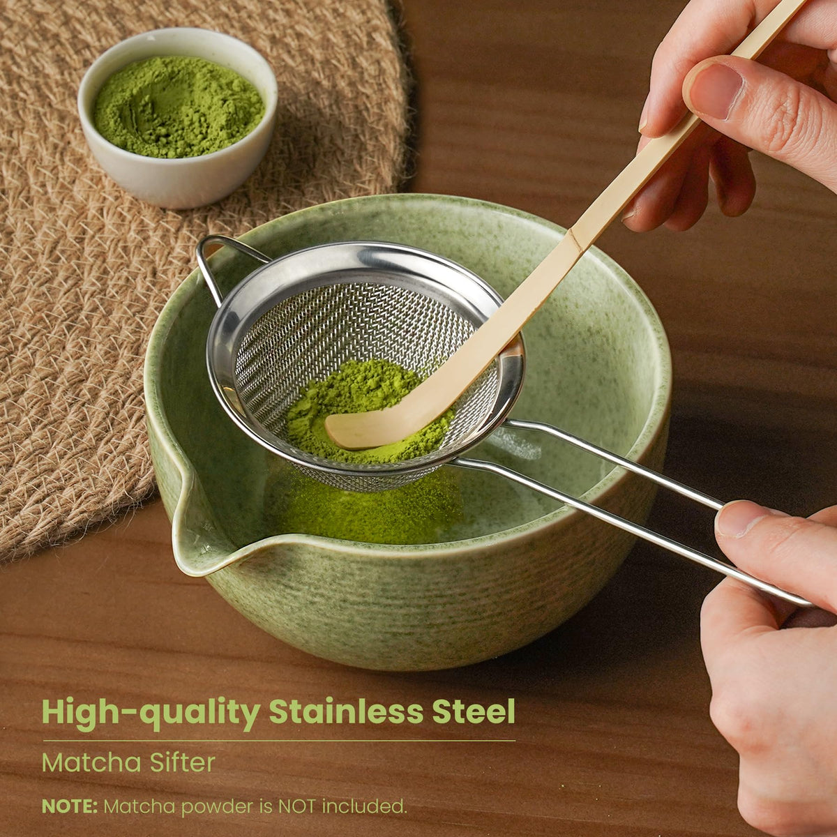 Metflavor Matcha Whisk Set, Ceramic Bowl Matcha Kit & Handcrafted Bamboo Chasen