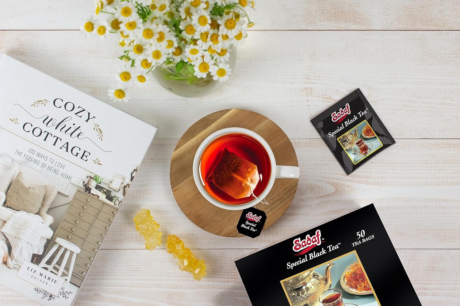 Sadaf Special Black Tea Bags - Pure Ceylon Black Tea - Product harvested in Sry Lanka - Kosher - 50 Bags