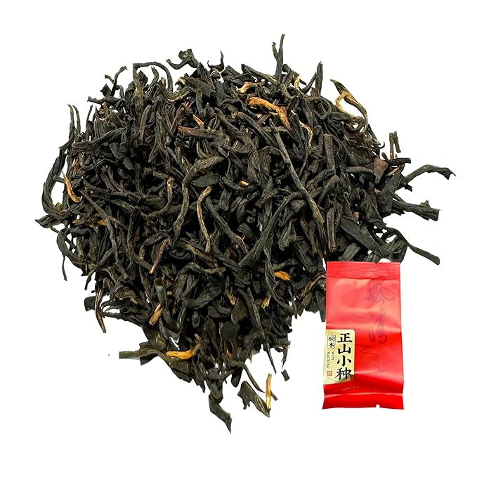 Wuyi Black Tea 8.82oz (250g), Zheng Shan Xiao Zhong Longan Flavor No Smoky Taste 0.176oz x 50pack, Chinese Kung Fu Black Tea Loose Leaf