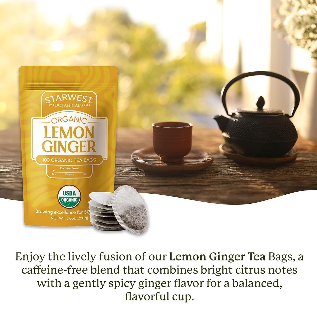 Starwest Botanicals Organic Lemon Ginger Tea