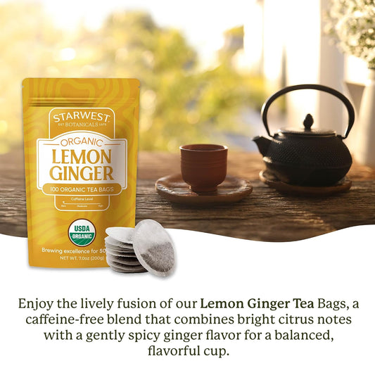 Starwest Botanicals Organic Lemon Ginger Tea