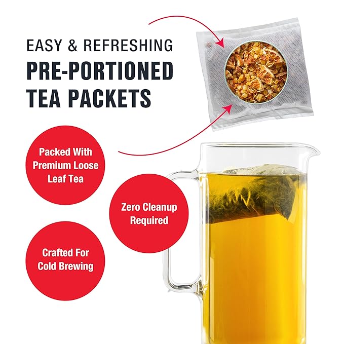 Tiesta Tea - Maui Mango Cold Brew, Loose Leaf, Mango Pineapple Herbal Tea, Premium Non-Caffeinated Blend, Cold Brew Packets