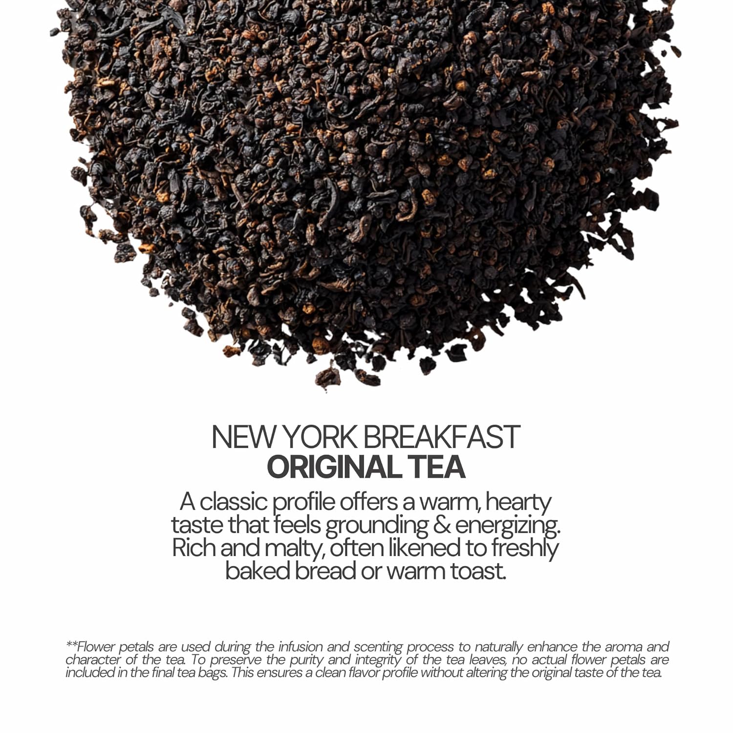 BLOSSOM RITUAL Newyork Breakfast – Strong & Smooth Black Tea with Caffeine – 20 Natural Based Pyramid Bags – Serve Upto 60 cups – Energizing Morning Tea Blend for Focus & Clarity – Resealable Zip Pouch| 2.65oz