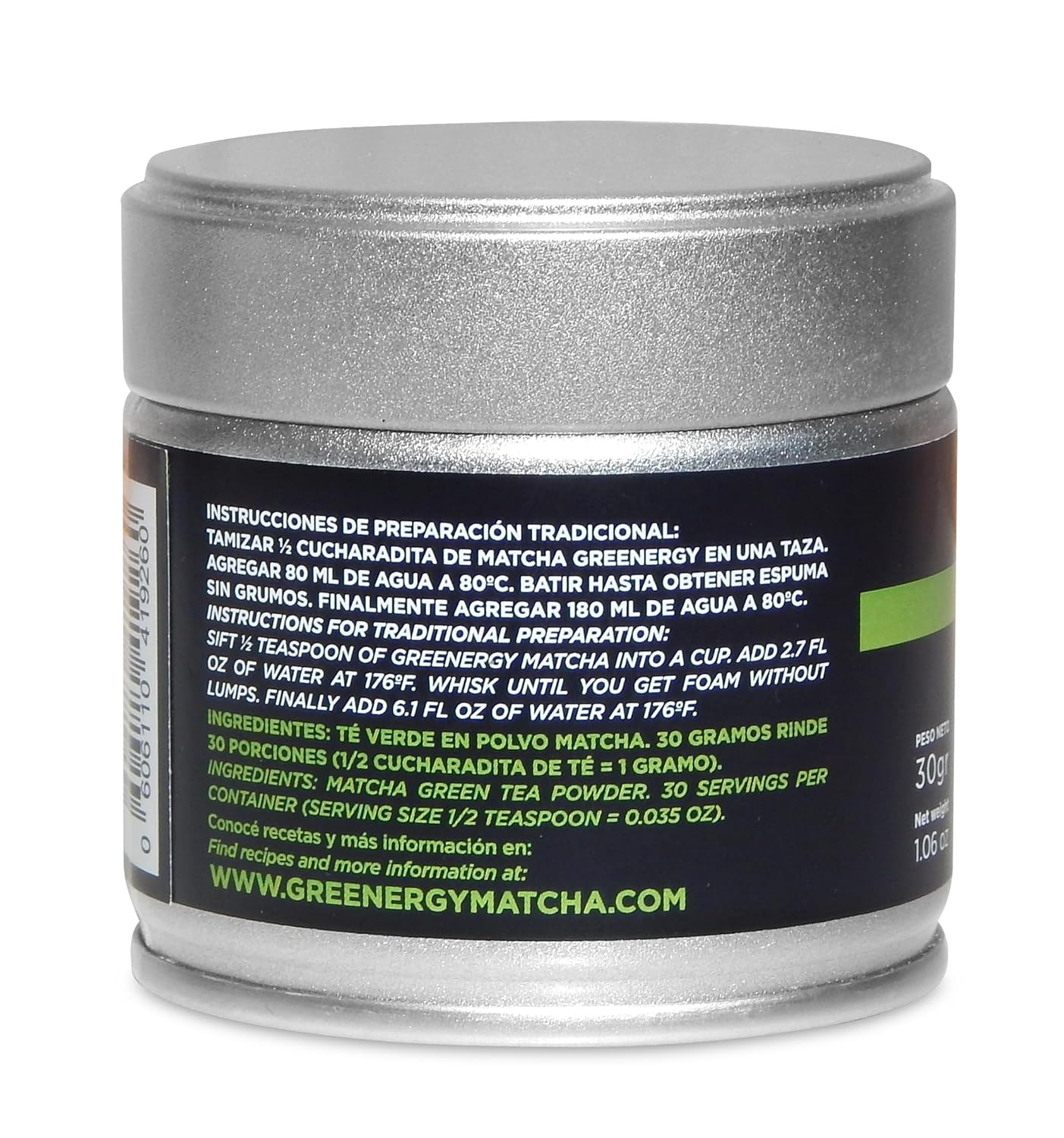 Greenergy Ceremonial Matcha Green Tea Powder, Premium Japanese, 1.06 oz (30g)