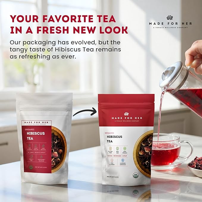 Premium Loose Leaf Tea Collection – Organic Herbal & Black Teas for Wellness and Relaxation – Earl Grey, Hibiscus, and Chamomile Varieties – Caffeine & Caffeine-Free Options – 4 oz Bags (Hibiscus Tea)