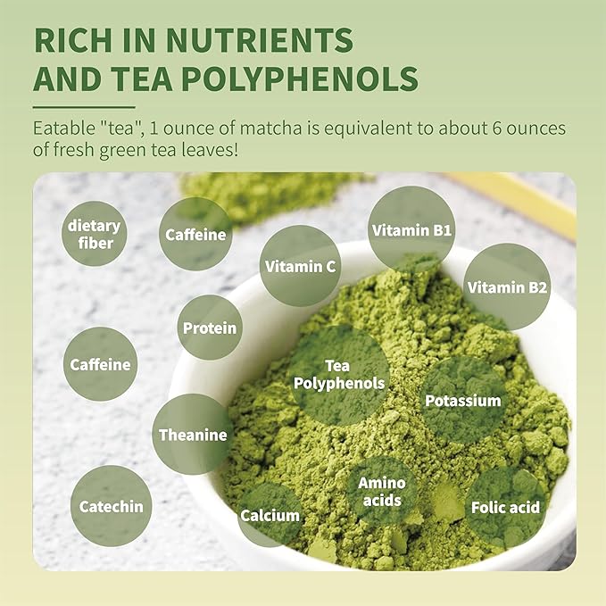 TIAN HU SHAN Matcha Green Tea Powder 3.5oz/100g, Pure Matcha Powder Culinary Grade Unsweetened for Lattes, Cooking, Baking, Vegan 100% Natural （Package May Vary)