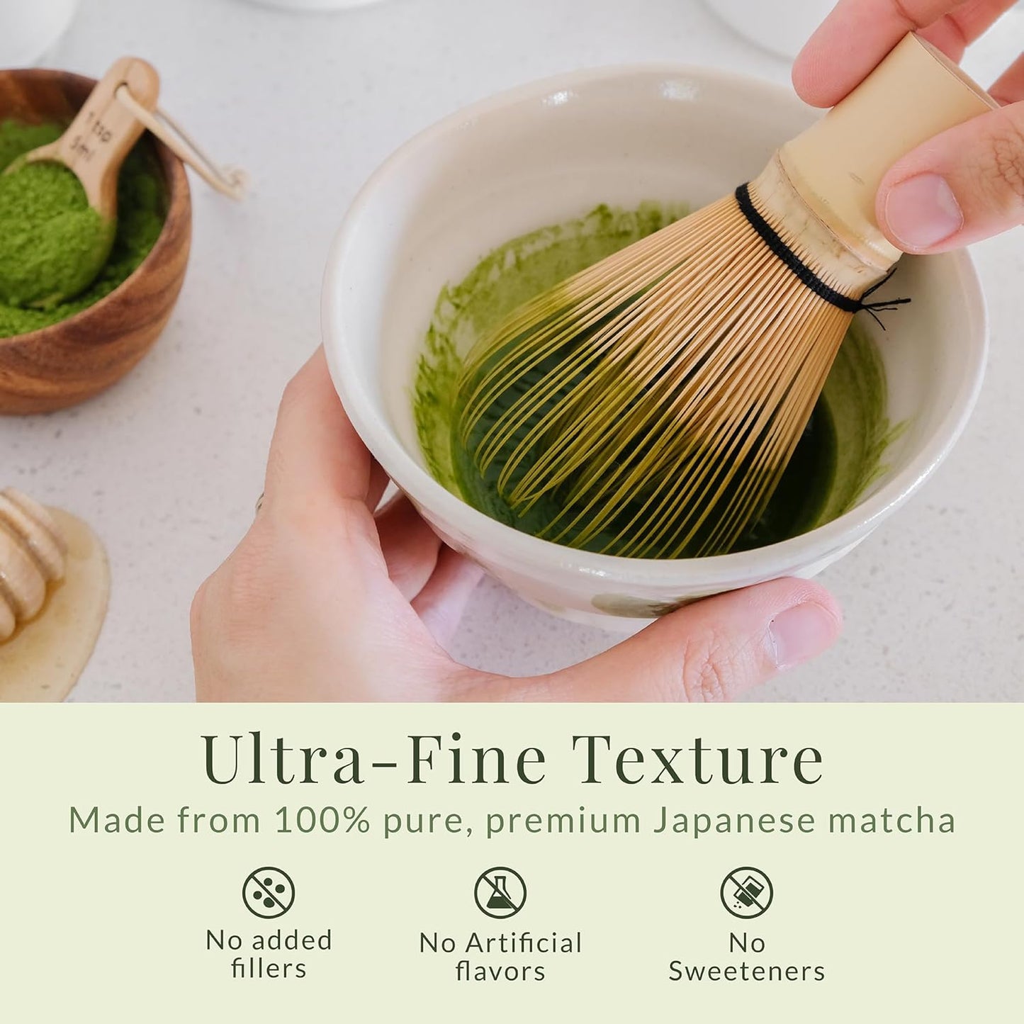 Matcha Sunday Ceremonial Grade Matcha - Kyoto, Japan - Finely Ground Green Tea Powder - Vibrant Green (50g/ 1.75oz) - Bag
