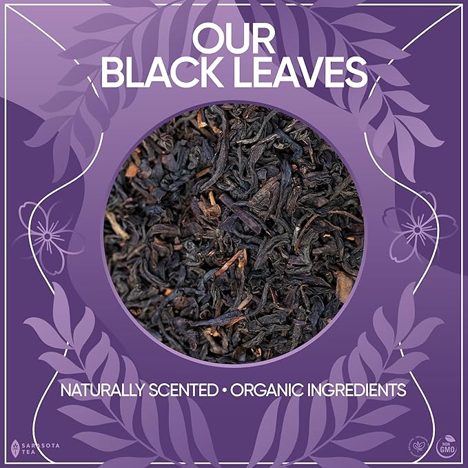 SARASOTA COFFEE & TEA CO. Sarasota Tea, Organic Earl Grey Tea, Premium Loose Leaf Black Tea, 16 Ounces (1lb)