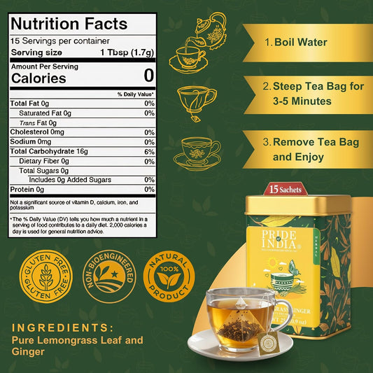 Pride of India Lemongrass Ginger Tea