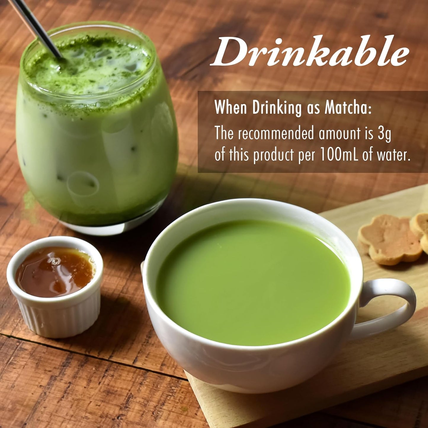YAMASAN KYOTO UJI Japanese Pure Matcha Paste, Handy for Baking and Cooking, Easy to Add Matcha Color and Flavor, No Additives, Gluten-Free, Vegan, Made in Japan 100g(3.52oz)