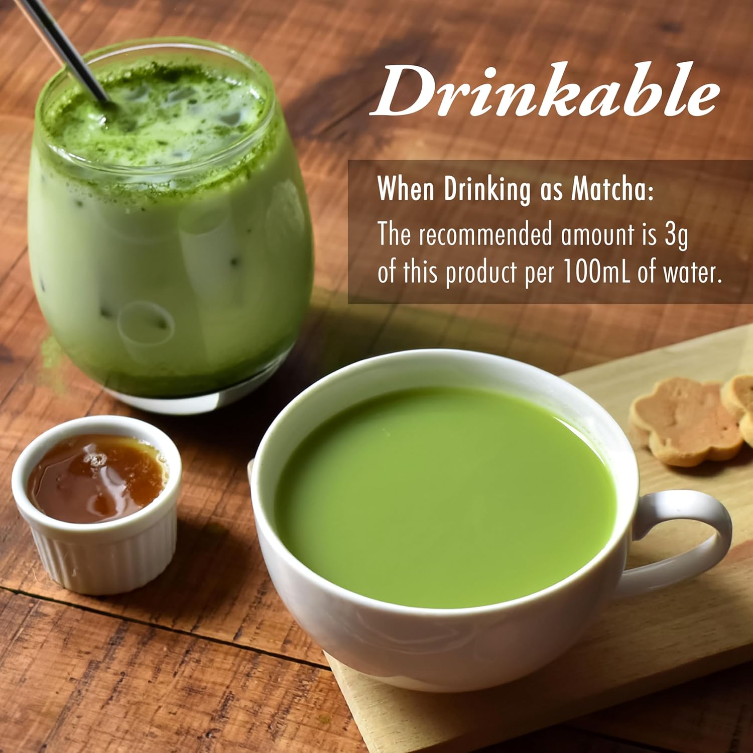 YAMASAN KYOTO UJI Japanese Pure Matcha Paste, Handy for Baking and Cooking, Easy to Add Matcha Color and Flavor, No Additives, Gluten-Free, Vegan, Made in Japan 100g(3.52oz)