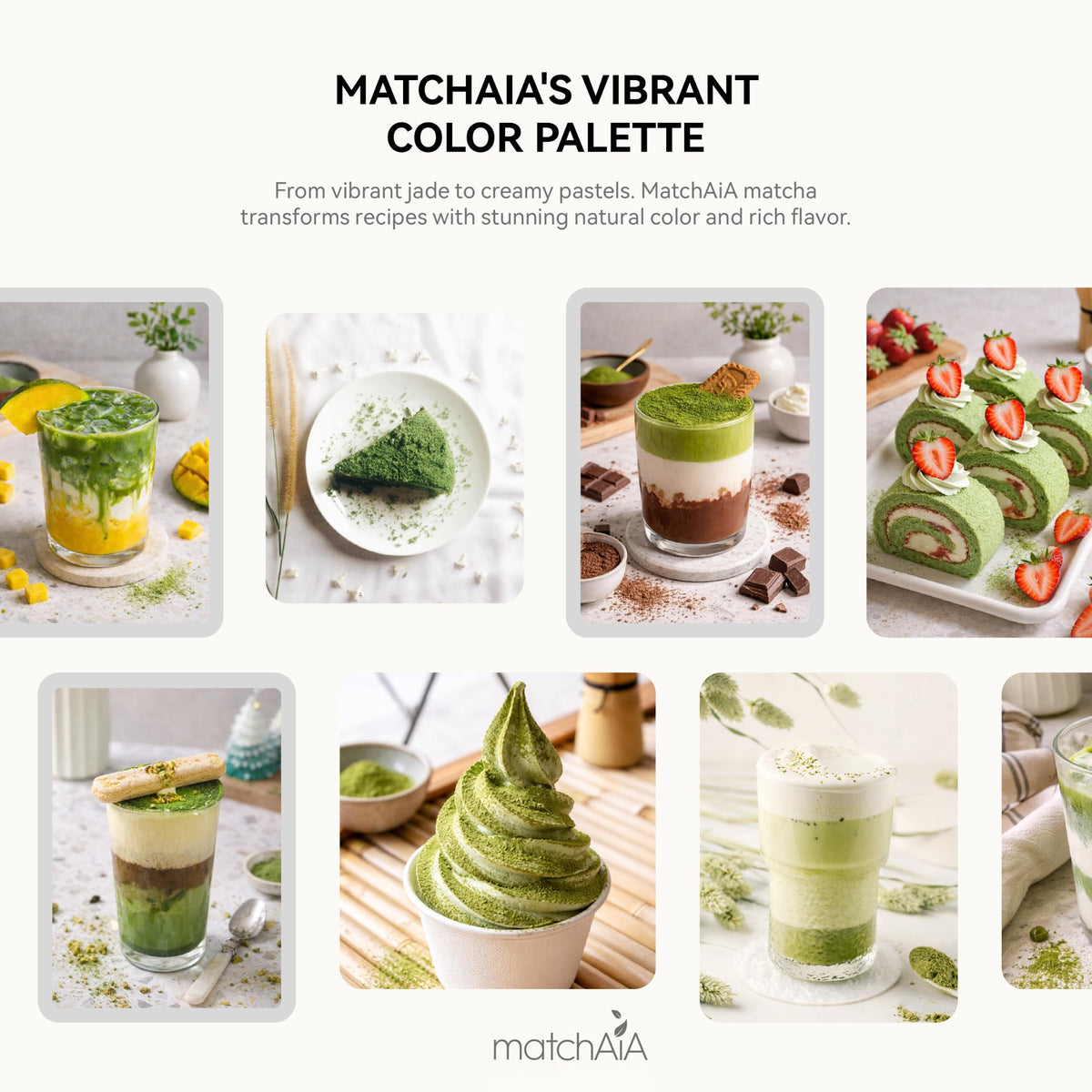 MatchAiA Organic Matcha Powder, Premium Culinary Grade, 60g/2.1oz Pouch