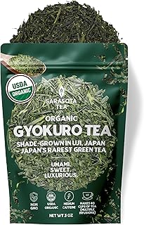 Gyokuro Tea Loose Leaf 3 oz | Premium Japanese Shade Grown Green Tea | Umami Rich Smooth Flavor | Bulk Loose Leaf