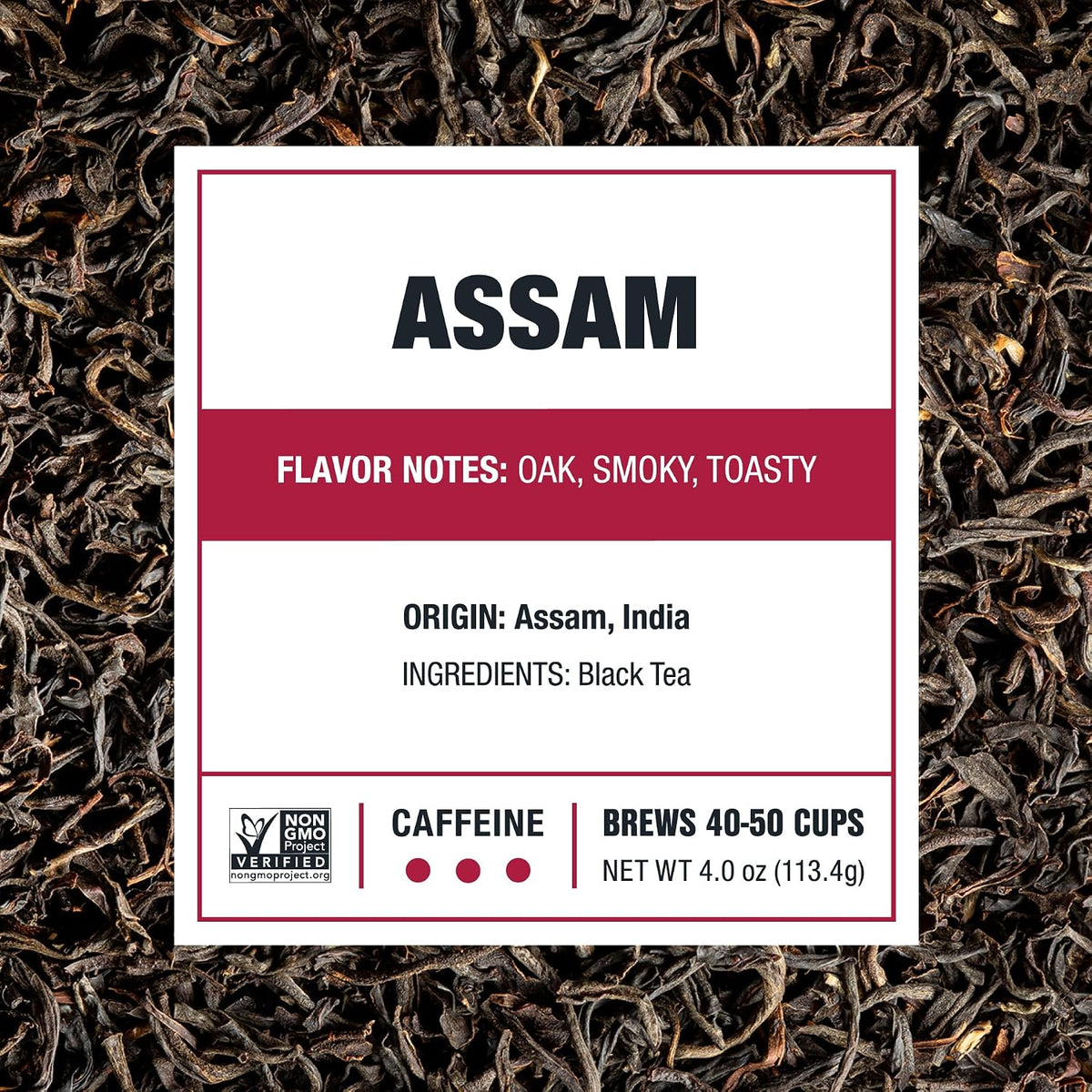 Assam Black Tea Loose Leaf, India Single Origin Premium Black Tea, 4oz