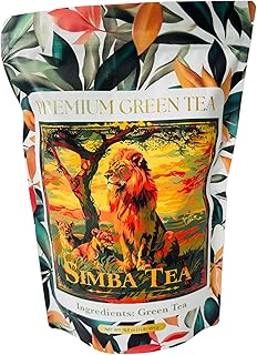 SIMBA TEA | Natural Kenyan Premium Loose Leaf Green Tea | Antioxidant Rich | Resealable bag | Caffeine | 16oz