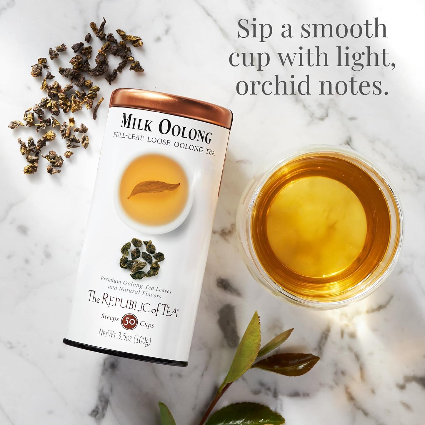 The Republic of Tea — Milk Oolong Full-Leaf Loose Tea, 3.5 oz Refill Bag, Steeps 50 Cups