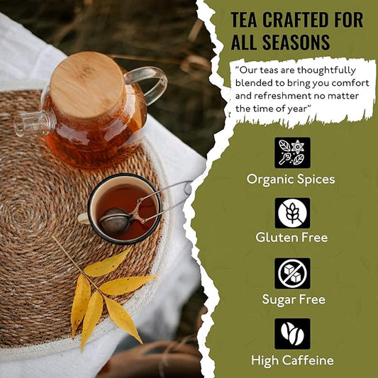 Tea Runners Russian Caravan Loose Leaf Black Tea | Bold Smoky Blend of Smoked Black Tea, Oolong & Pu-erh | Premium Chinese & Indian Tea | Full-Bodied, Earthy, Rich Flavor - 5 oz