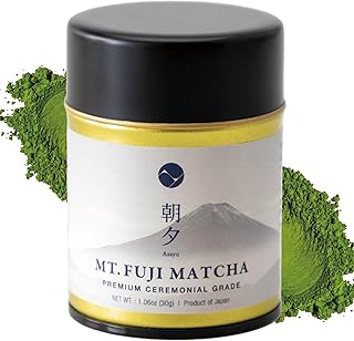 Asayu Japan Fuji Matcha Powder - Ceremonial Grade Green Tea, Mt. Fuji Source, Made in Japan (Can 30g)