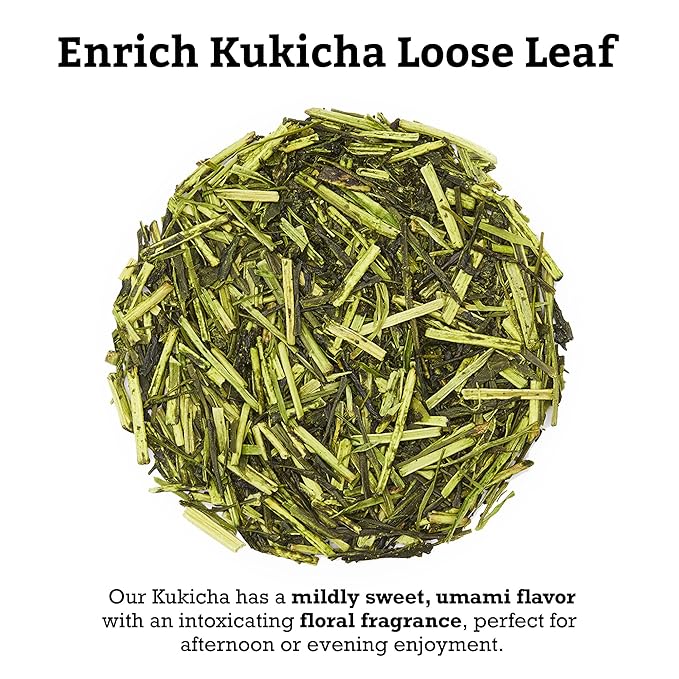 SUGIMOTO TEA Japanese Kukicha Stem Green Tea Loose Leaf 3.0 oz (86 g) Pack of 1