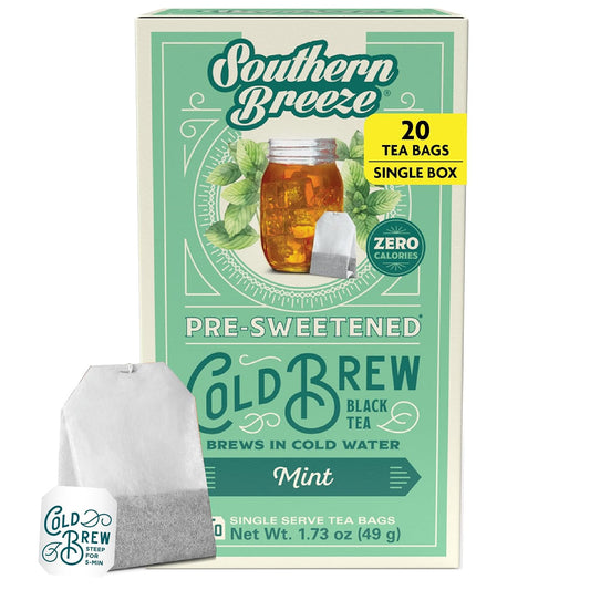 Southern Breeze Cold Brew Sweet Tea Mint Iced Tea 20 Tea Bags