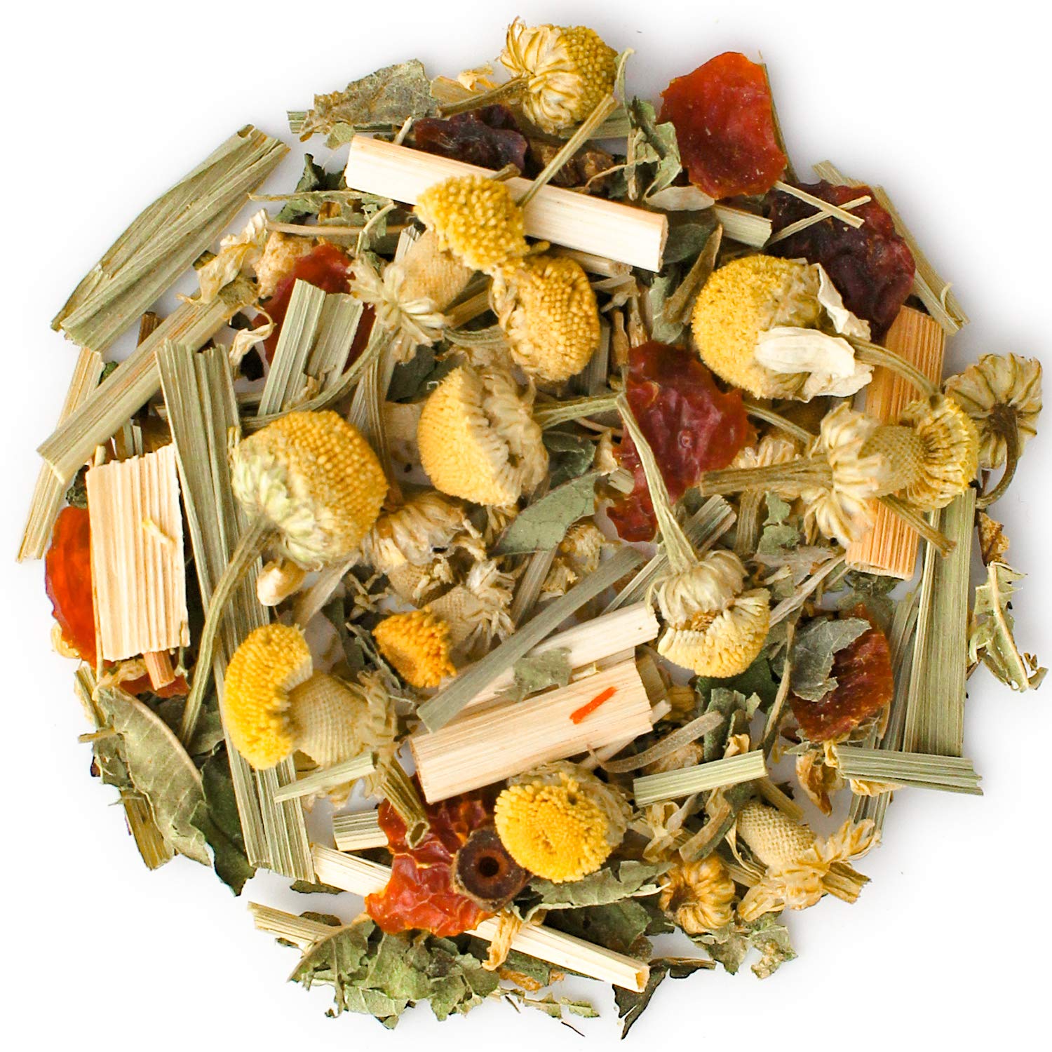 Teabloom Organic Herbal Tea, Chamomile Citrus Petals Loose Leaf Tea, Relaxing Chamomile Blend, USDA and EU Certified Organic, Fresh Whole Leaf in Reusable Gift Canister, 1.41 oz/40 g Canister Makes 35-50 Cups