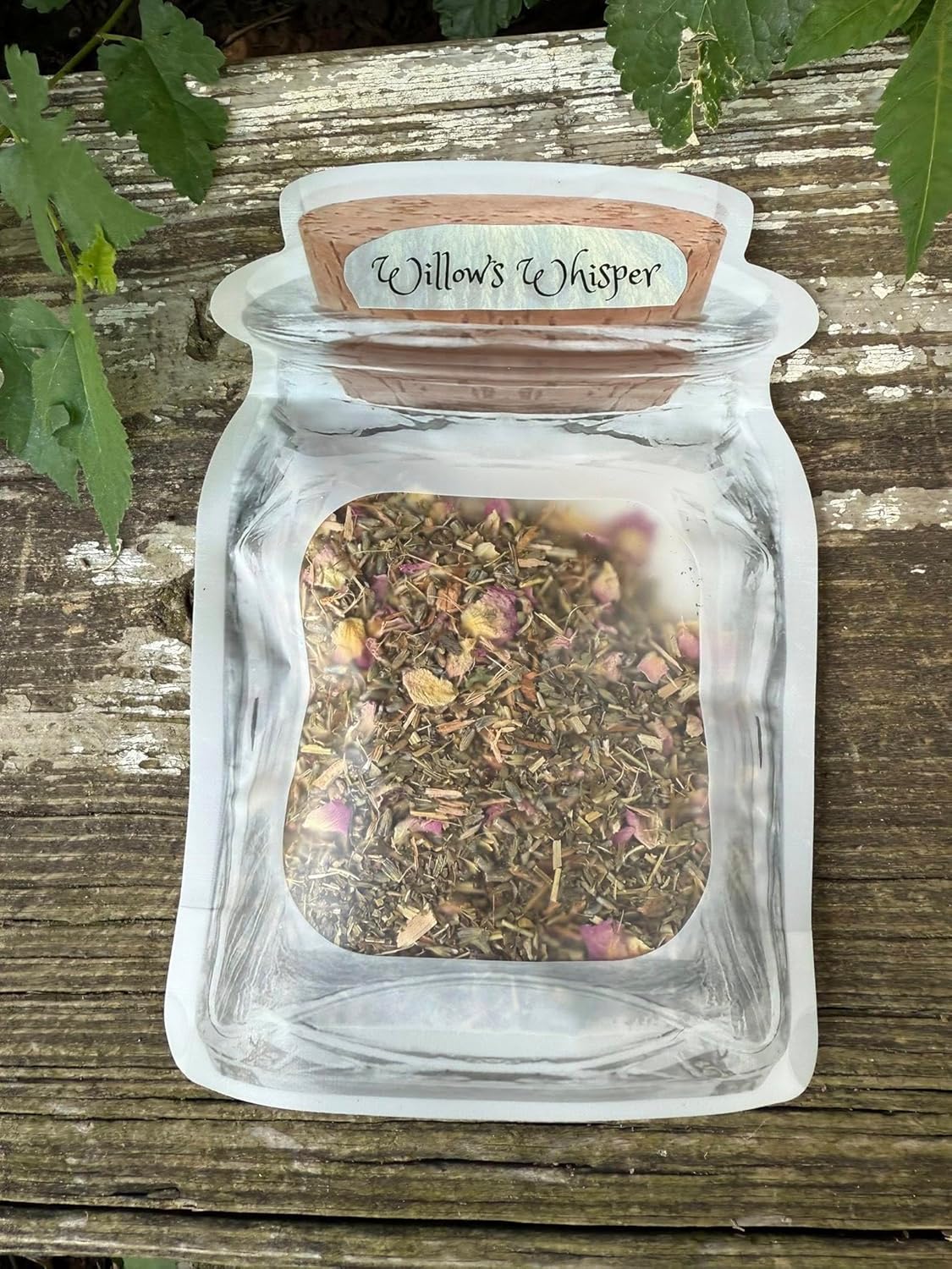 Willow’s Whisper – Organic Herbal Tea for Comfort & Calm, Relief, Relaxation & Stress Support,1oz Reusable Jar Bag
