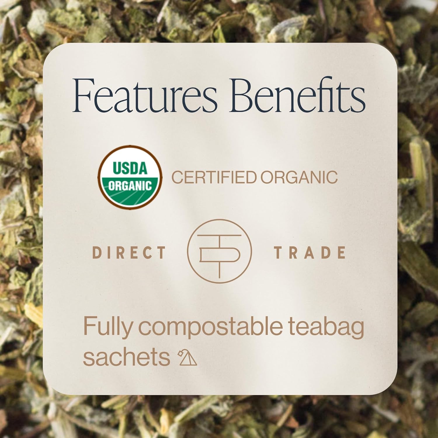 Rishi Tea Lavender Mint Herbal Tea - Organic, Caffeine Free Sachet Bags, Calming Lavender with Peppermint & Sage - 15 Count (Pack of 1)