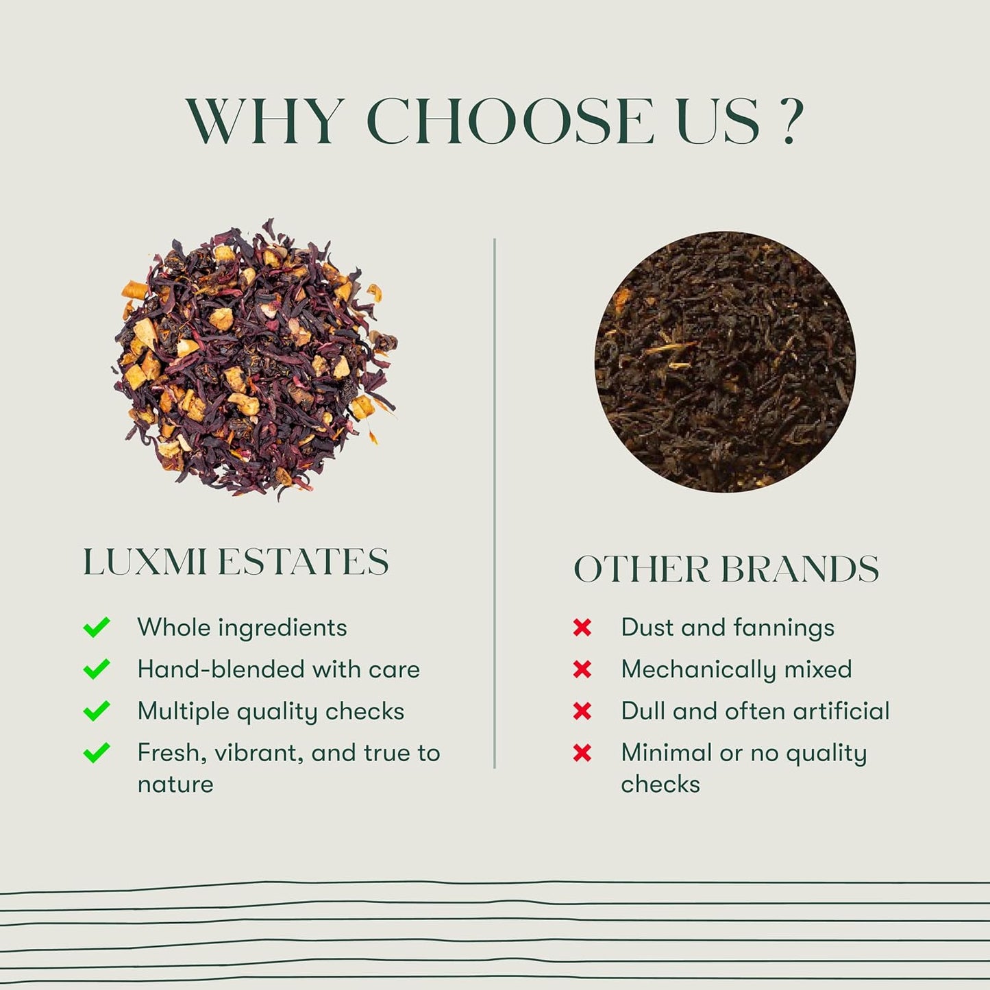 Luxmi Estates Peach Mint Tea with Cinnamon Ginger Hibiscus, 50 cups (100g/3.5oz) | Caffeine-Free