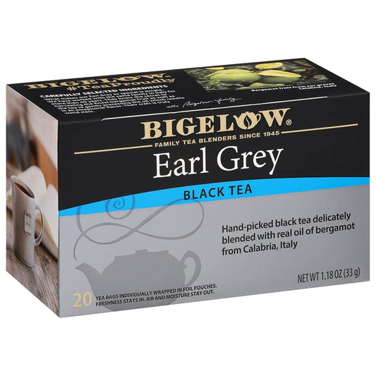 Bigelow Tea Earl Grey Black Tea, Caffeinated Tea, 20 Count Box (Pack of 6), 120 Total Tea Bags | 1.18 Ounces