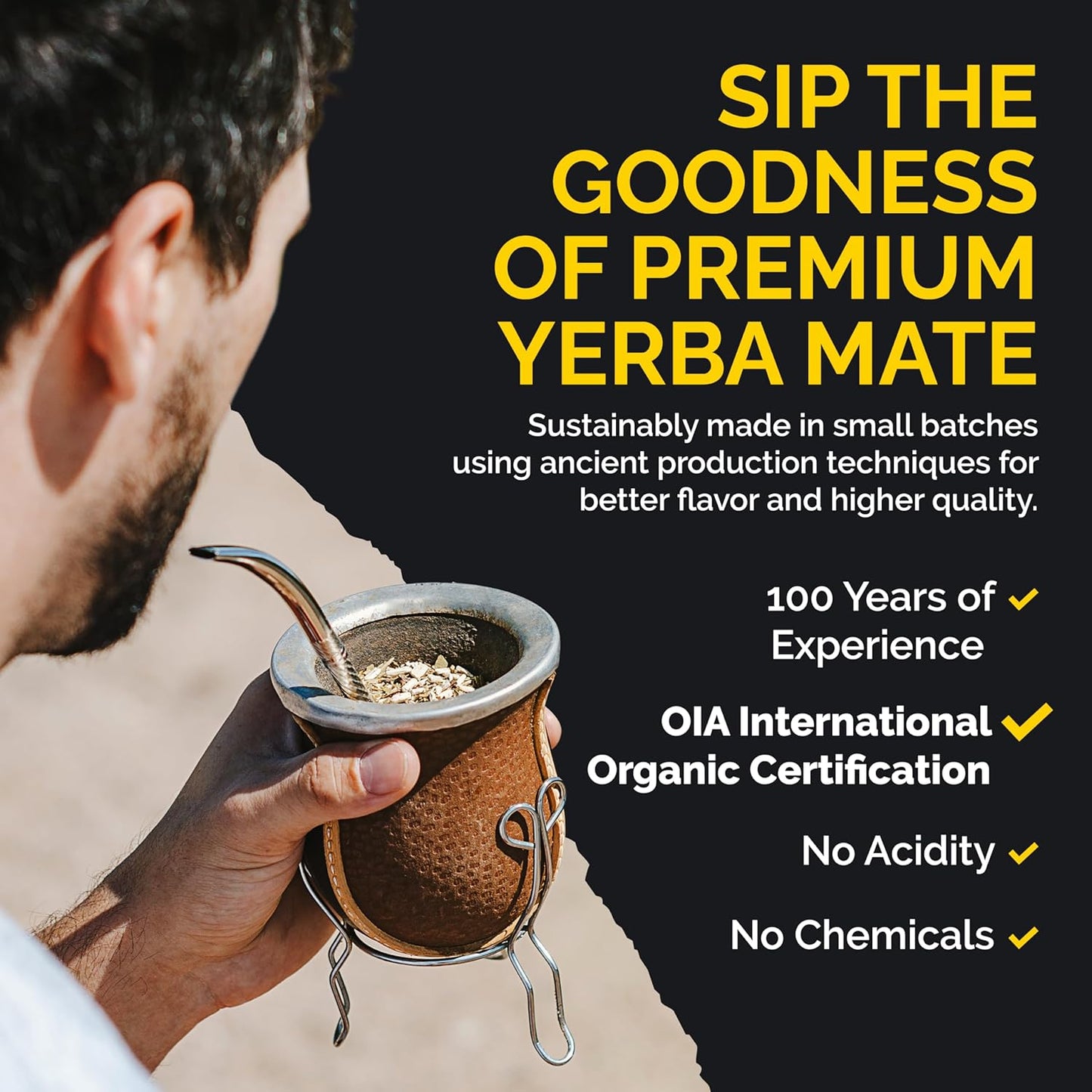 Anna Park Organic Yerba Mate Loose Leaf Tea – Gluten-Free - Naturally Aged, from Argentina, 1.1 lb - 2 Packs