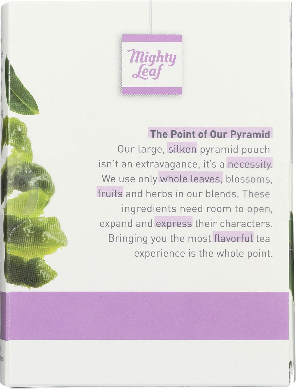 Mighty Leaf Whole Leaf, Tea Organic Earl Grey, 15 Tea Bags Individual Pyramid-Style Tea Sachets of Organic Caffeinated Black Tea with Organic Bergamot, Delicious Hot or Iced