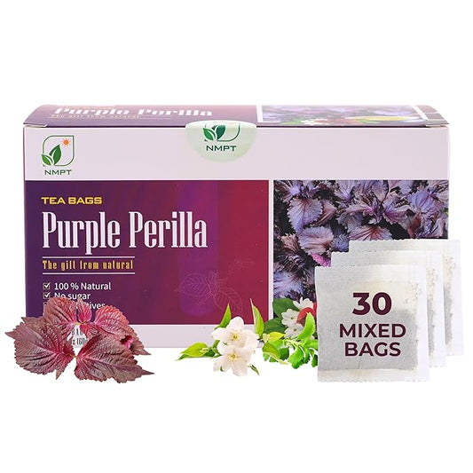 Nmpt Dried Perilla Tea, Jasmine, Stevia, Hand Pick, Mixed Bags, Organic Herbal Tea, 30 Count, Gluten Free, Dairy Free, Sugar Free & 100% Natural