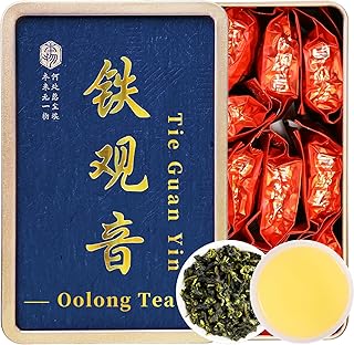 XIXICHA Tie Guan Yin Tea Oolong Loose Leaf 128g/4.5oz 8g*16bags Tieguanyin Chinese Tea Iron Goddess of Mercy from Anxi Fujian Core Area Orchid Aroma 铁观音 福建安溪 兰花香 独立包装袋泡茶叶