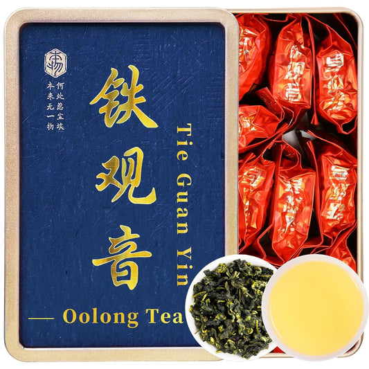 XIXICHA Tie Guan Yin Tea Oolong Loose Leaf 128g/4.5oz 8g*16bags Tieguanyin Chinese Tea Iron Goddess of Mercy from Anxi Fujian Core Area Orchid Aroma 铁观音 福建安溪 兰花香 独立包装袋泡茶叶