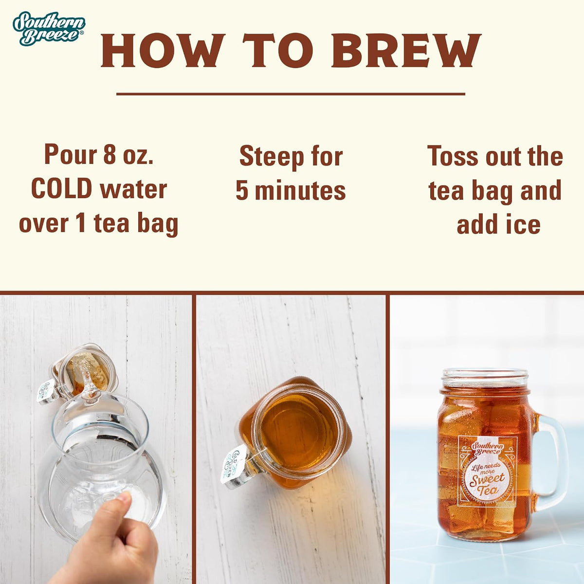 Southern Breeze Cold Brew Sweet Tea Half &amp; Half Iced Tea 20 Count, 2 Pack
